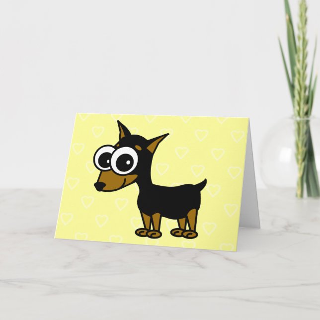 Miniature Pinscher Blank Greeting Card (Front)