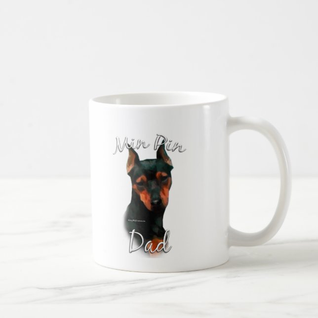Miniature Pinscher (blk) Dad 2 Coffee Mug (Right)