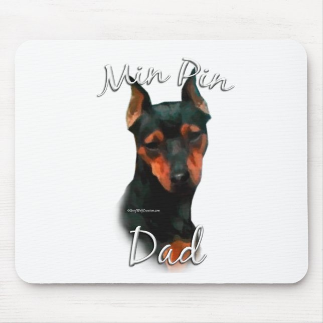 Miniature Pinscher (blk) Dad 2 Mouse Mat (Front)