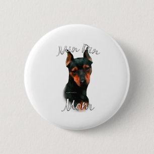 Miniature Pinscher (blk) Mum 2 6 Cm Round Badge