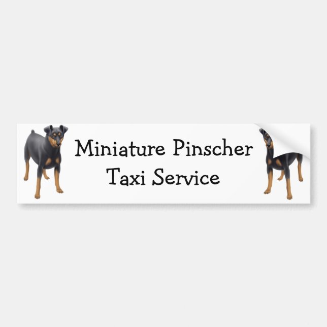Miniature Pinscher Bumper Sticker (Front)