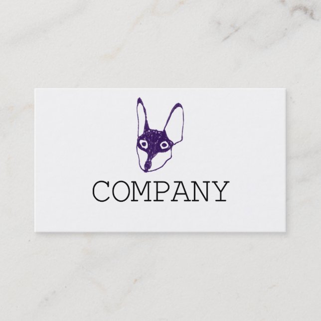 miniature pinscher business card (Front)