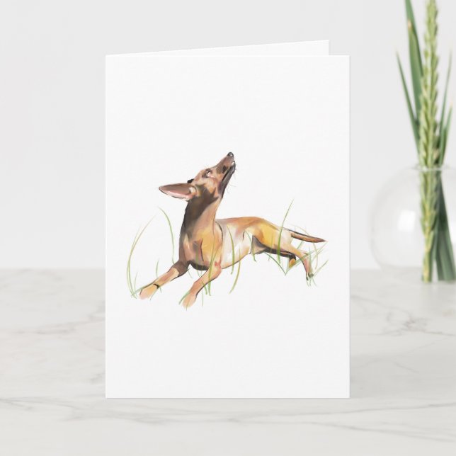 Miniature Pinscher Card, Personalised  Card (Front)