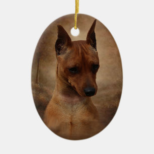 Miniature Pinscher Ceramic Tree Decoration