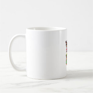 Miniature Pinscher Christmas Tree Santa Elf Costum Coffee Mug