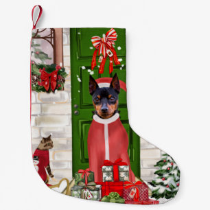 Miniature Pinscher Dog Christmas  Small Christmas Stocking