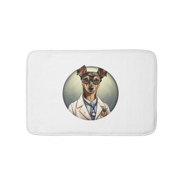 Miniature Pinscher Dog Doctor   Bath Mat (Front)