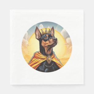 Miniature Pinscher Dog King   Napkin