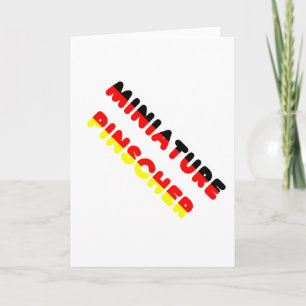 Miniature Pinscher Flag In Name Card