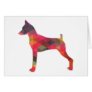 Miniature Pinscher Geometric Pattern Silhouette