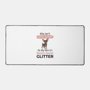 Miniature Pinscher Glitter Funny Dog Shirt Design_ Desk Mat