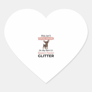 Miniature Pinscher Glitter Funny Dog Shirt Design_ Heart Sticker