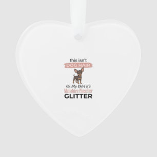 Miniature Pinscher Glitter Funny Dog Shirt Design_ Ornament