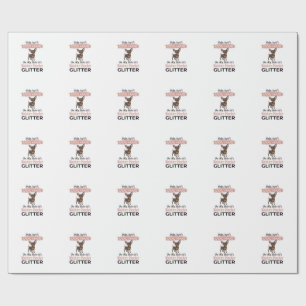 Miniature Pinscher Glitter Funny Dog Shirt Design_ Wrapping Paper