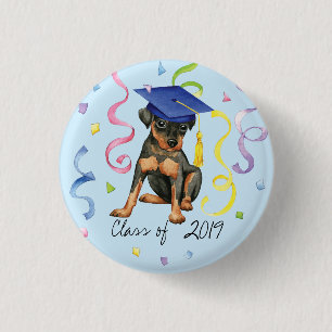 Miniature Pinscher Graduate 3 Cm Round Badge