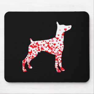 Miniature Pinscher Heart Dog Valentines Day  Mouse Mat