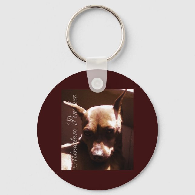 Miniature Pinscher Key Ring (Front)