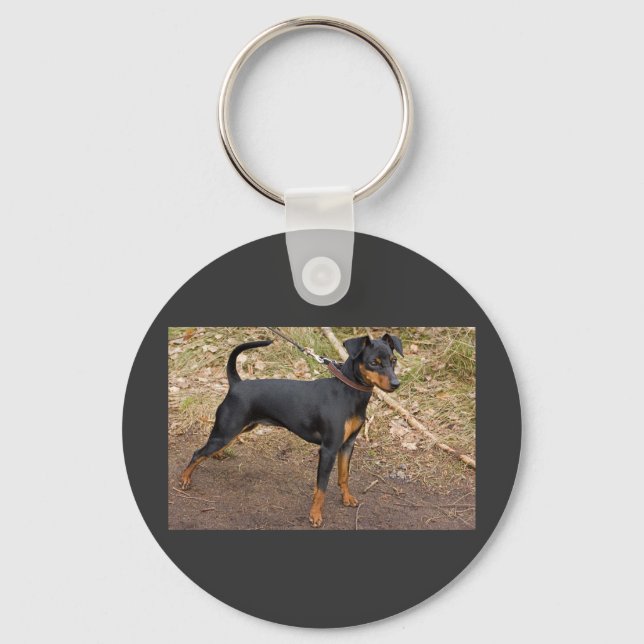 Miniature_pinscher Key Ring (Front)