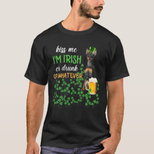 Miniature Pinscher Kiss Me I'm Irish Or Drunk Or W T-Shirt