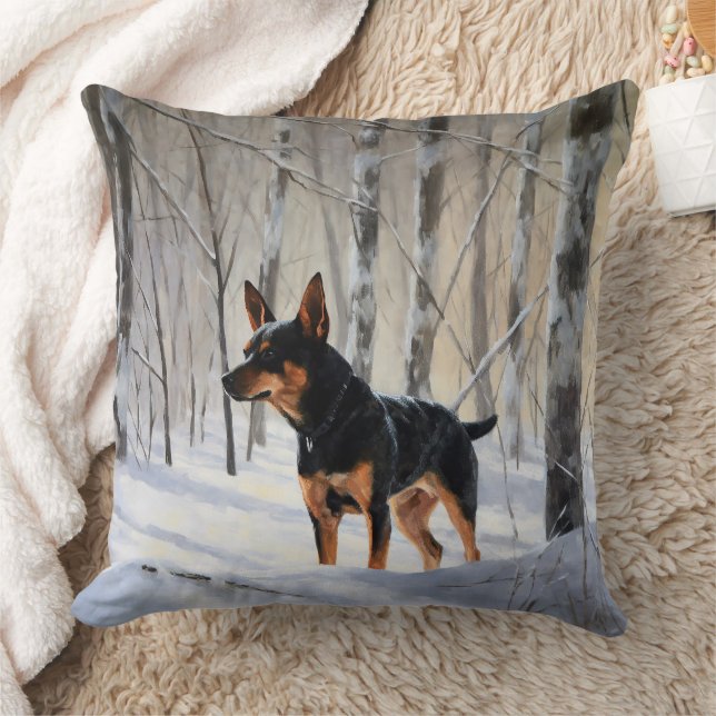 Miniature Pinscher Let It Snow Christmas Cushion (Blanket)