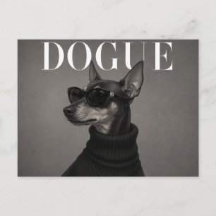 Miniature Pinscher Luxury Fashion Dog Postcard
