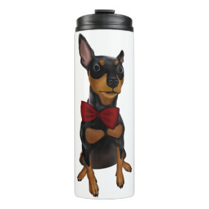 Miniature Pinscher Min Pin Bowtie Thermal Tumbler