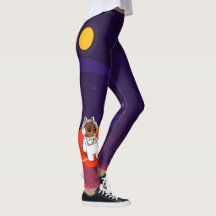 Miniature Pinscher (Min Pin) in Space Legging