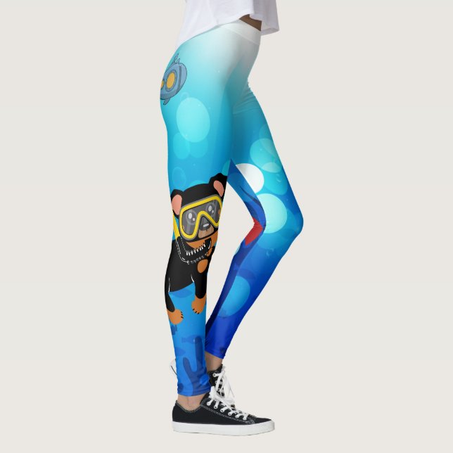 Miniature Pinscher (Min Pin) Under the Sea Legging (Right)