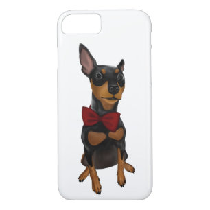 Miniature Pinscher (Min Pin) with Bow iPhone Case