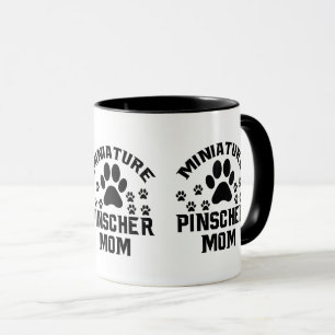 Miniature Pinscher Mom Dog Lover Paw Print Coffee  Mug
