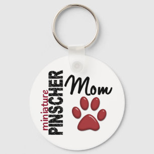 Miniature Pinscher Mum 2 Key Ring