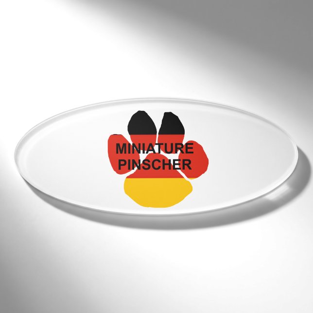 miniature pinscher name germany-flag paw tag (Front)