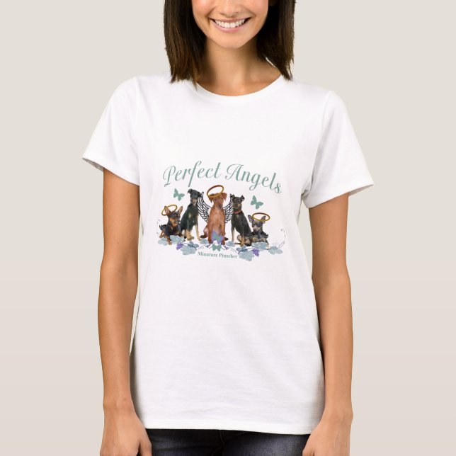 Miniature Pinscher Perfect Angel Apparel T-Shirt (Front)