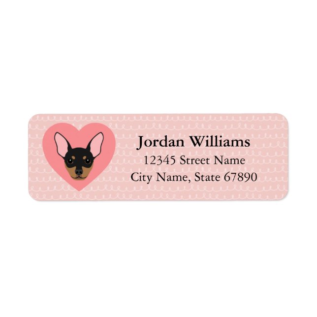 Miniature Pinscher Return Address Labels (Front)
