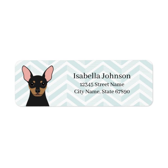 Miniature Pinscher Return Address Labels (Front)