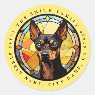 Miniature Pinscher Round Stickers