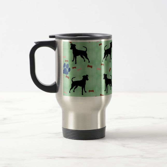 Miniature Pinscher Shadow Travel Mug (Left)