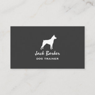 Miniature Pinscher Silhouette Business Card