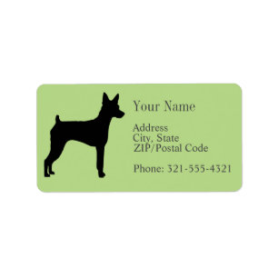 Miniature Pinscher Silhouette Label
