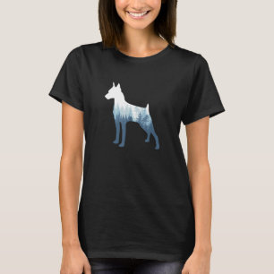 Miniature Pinscher Silhouette Min Pin Dog Outdoor  T-Shirt