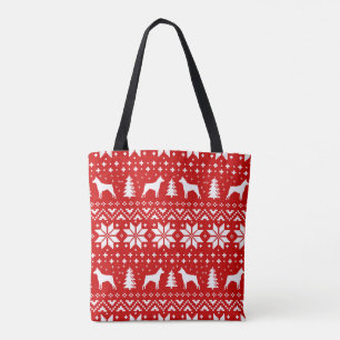 Miniature Pinscher Silhouettes Christmas MinPins Tote Bag