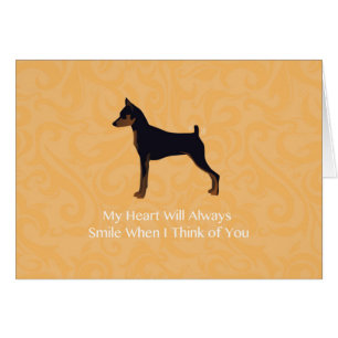 Miniature Pinscher Sympathy Greeting Card