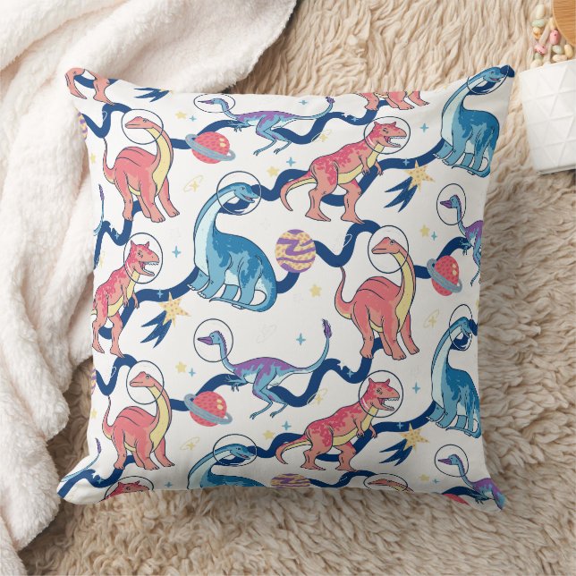 Miniature Playful Dinosaurs Pattern Cushion (Blanket)