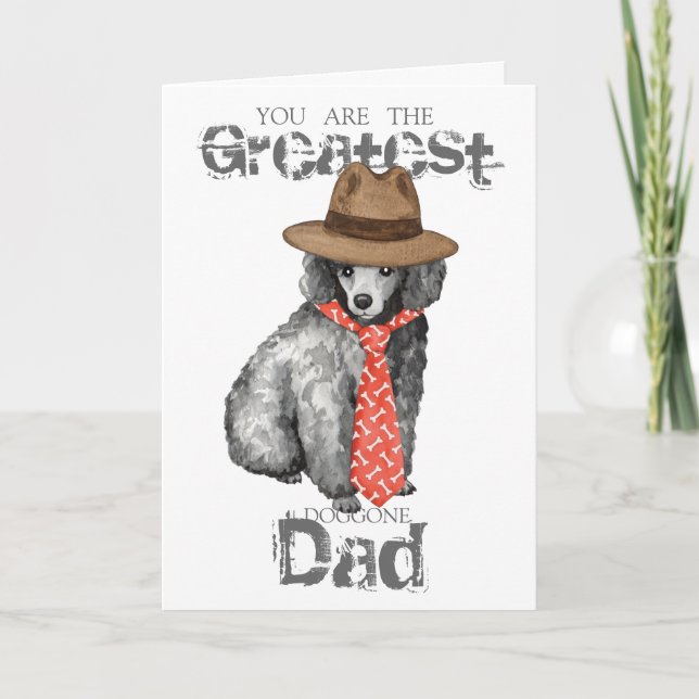 Miniature Poodle Dad Card (Front)