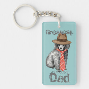 Miniature Poodle Dad Key Ring