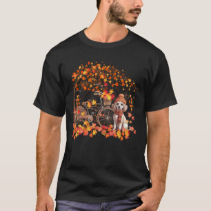 Miniature Poodle Dog Autumn Fall Cycling Lover Men T-Shirt