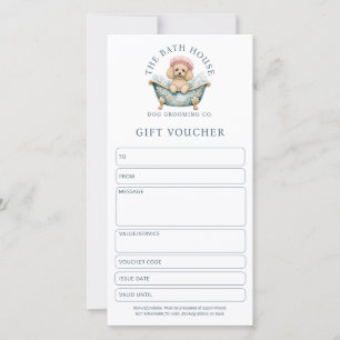 Miniature Poodle Dog Grooming Salon Gift Voucher