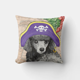 Miniature Poodle Pirate Cushion