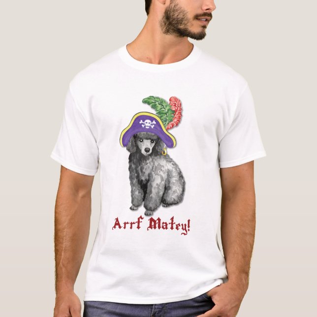 Miniature Poodle Pirate T-Shirt (Front)