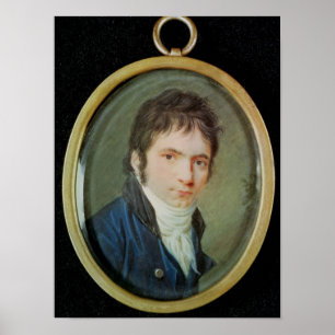 Miniature Portrait of Ludwig Van Beethoven , 1802 Poster